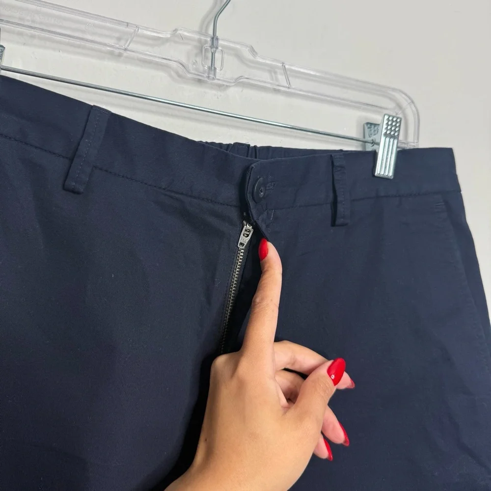 NWT‎ Massimo Dutti Men's Cotton Poplin Bermuda Shorts In Navy Size 31